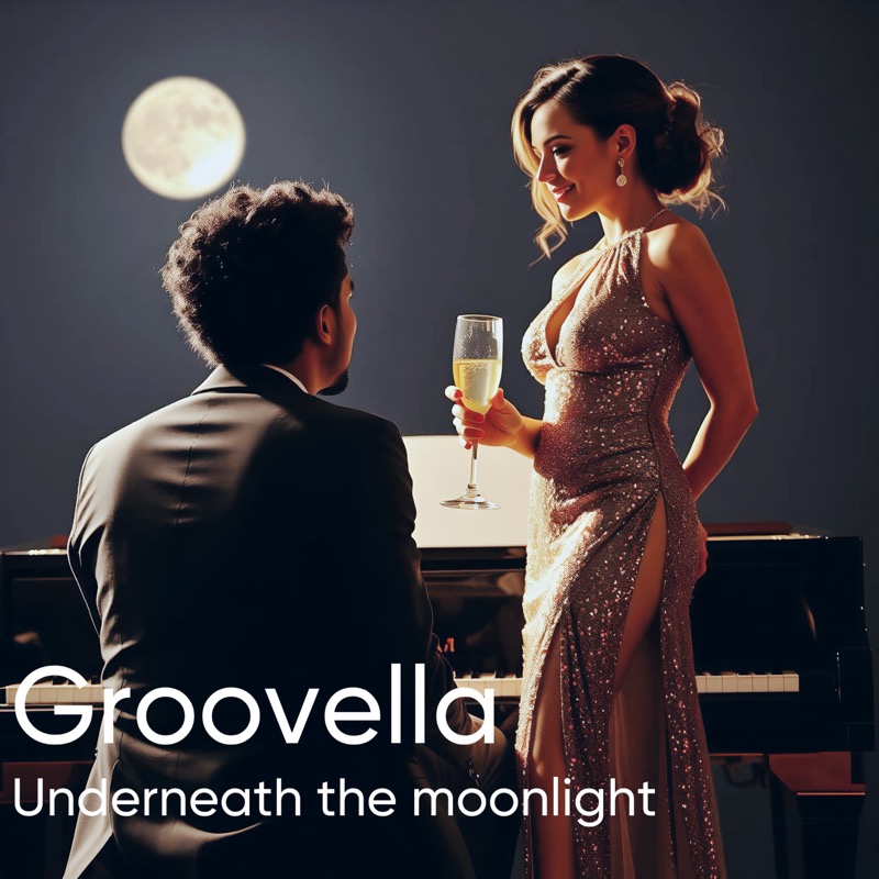 Pochette du single Underneath the Moonlight par Groovella (2025)